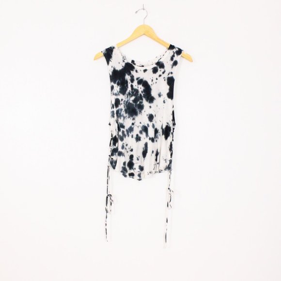 *Bluenotes Marble Tye Die Tank Top with Tie up Sides - Picture 3 of 7